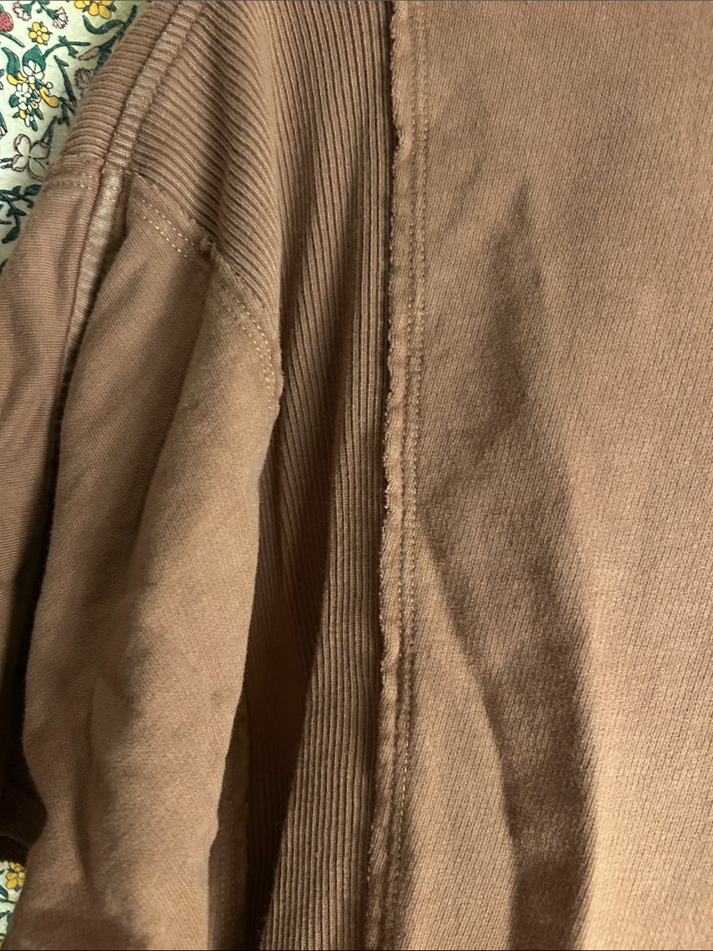 aerie Cropped Crewneck Top in Cocoa Brown - Picture 5 of 6
